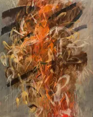 Johann Fruhmann, Painting, 1962, dispersion, oil on canvas; framed