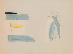 Edgar Honetschläger, Untitled, 1990, mixed media on paper; unframed