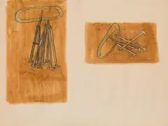 Edgar Honetschläger, Untitled, 1990, mixed media on paper; unframed