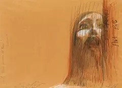 Untitled by Ernst Fuchs, 1969, mixed media on paper; framed, sold Nov 2016
