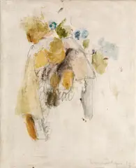 Untitled by Peter Krawagna, 1977, mixed media on canvas; framed, sold Nov 2016