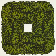 Untitled by Peter Kogler, 1994, screen print, acrylic on canvas; unframed, offered Nov 2016