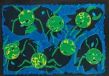 Kiki Kogelnik, Male Bug, 1996, screen print; framed; edition: 75/75