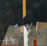 Karl Korab, Untitled, 1987, mixed media, collage on paper; framed