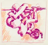 Otto Muehl, Untitled (Femnale on a pole)