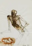 Walter Pichler, Untitled, 1979, mixed media on paper; framed