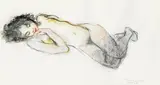 Dina Larot, Christine, 1990, mixed media on paper; framed