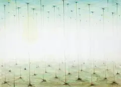 Walter Schmögner, Vorhalle zum Himmel IV (Narthex to heaven IV), 2016, mixed media on paper; framed