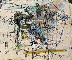 Hans Staudacher, Untitled, oil on canvas; framed