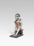 Markus Lüpertz, Beethoven, bronze sculpture, painted