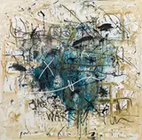 Das War's" (That was it) by Hans Staudacher, 1986/1988, oil on canvas; framed, sold Nov 2016