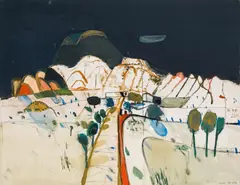 Untitled by Giselbert Hoke, 1979, gouache on paper; unframed, sold Nov 2016