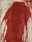 Hermann Nitsch, Schüttbild" (Splatter painting)