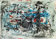 Untitled by Hans Staudacher, 1979, oil on canvas; framed, sold Nov 2016