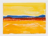 Untitled (from the series Mongolei) by Günther Uecker, 1984, watercolour on paper; framed, sold Nov 2016