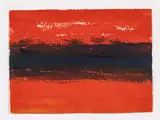 Untitled (from the series Mongolei) by Günther Uecker, 1984, watercolour on paper; framed, sold Nov 2016