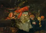 follower of Pieter de Ring, Still life with fruit and lobster, oil on canvas