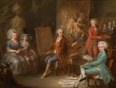 called Kremser-Schmidt Martin Johann Schmidt, Family portrait Martin Johann Schmidt, 1790, oil on zinc plate