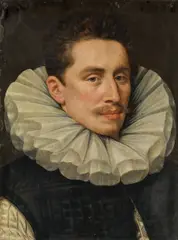 Adriaen Thomasz. Key, Portrait of a gentleman with lace collar, 1587, oil on panel