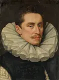 Adriaen Thomasz. Key, Portrait of a gentleman with lace collar, 1587, oil on panel