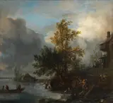 Philips Wouwerman, River landscape