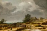 Salomon van Ruysdael, Dune landscape with farmhouse, c. 1626/29, oil on panel