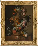 Peter Frans Casteels, Flower still life, oil on canvas