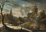 Daniel van Heil, Winter landscape, oil on canvas