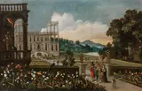 Adrian van Stalbemt, Park landscape with palace, c. 1630, oil on canvas