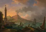 Michael Wutky, Bay of Naples with view on Monte Somma and Vesuv, oil on canvas