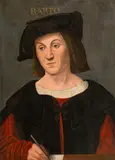 Portrait of a gentlemen by follower of Amico Aspertini, oil on panel, sold Oct 2016