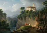 Michael Wutky, Landscape near Tivoli, oil on panel