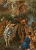 The Baptism of Christ by circle of Hans Rottenhammer, oil on copper, sold Oct 2016