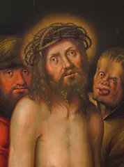 Hans Hoffmann, Ecce Homo – portrait of the Man of Sorrows between henchman and Pilatus, c.1580, oil on panel