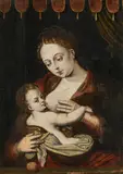 follower of Joos van Cleve, Maria with child, oil on panel