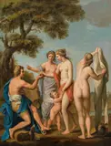 The Judgement of Paris by follower of Angelika Kauffmann, oil on copper, offered Oct 2016