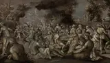 Gillis van Valckenborch, Wedding of Peleus and Thetis, c. 1600, oil (grisaille) on canvas
