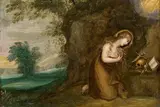 Saint Mary Magdalene in a landscape by workshop of Hendrik van Balen, oil on copper, sold Oct 2016