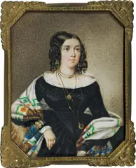 Patrizius Kittner, Portrait of a Lady, miniature painting on ivory