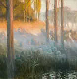 Gaston La Touche, Esprits nocturnes, 1897, pastel on paper on canvas