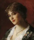 Eugen von Blaas, Portait of a girl