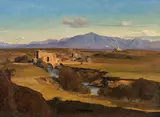 Ponte Nomentano across the Aniene, in the northeast of Rome by circle of Friedrich Loos, oil on canvas on cardboard, sold Oct 2016
