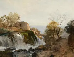 Mill in the Vale di Breno near Ragusa by Emil Jakob Schindler, 1887/88, oil on canvas, offered Oct 2016
