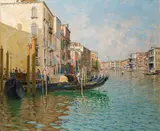 Raffaele Tafuri, Canal in Venice, oil on canvas