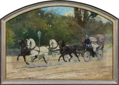 Ludwig Koch, A carriage ride, 1908, oil on canvas