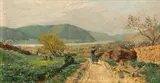 Max Suppantschitsch, Springtime in the Wachau, oil on cardboard