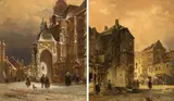 Elias van Bommel, Counterparts: The Church in Nijmegen / Dutch townscape, 1867, oil on panel