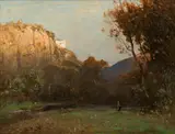Ludwig Willroider, Valley in Carinthia (?), oil on canvas