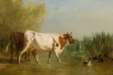 Constant Troyon, Cows at a lakeside