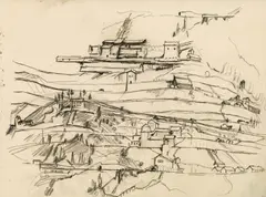 Eisenerz by Herbert Boeckl, ca. 1941, charcoal on paper, sold Jun 2016